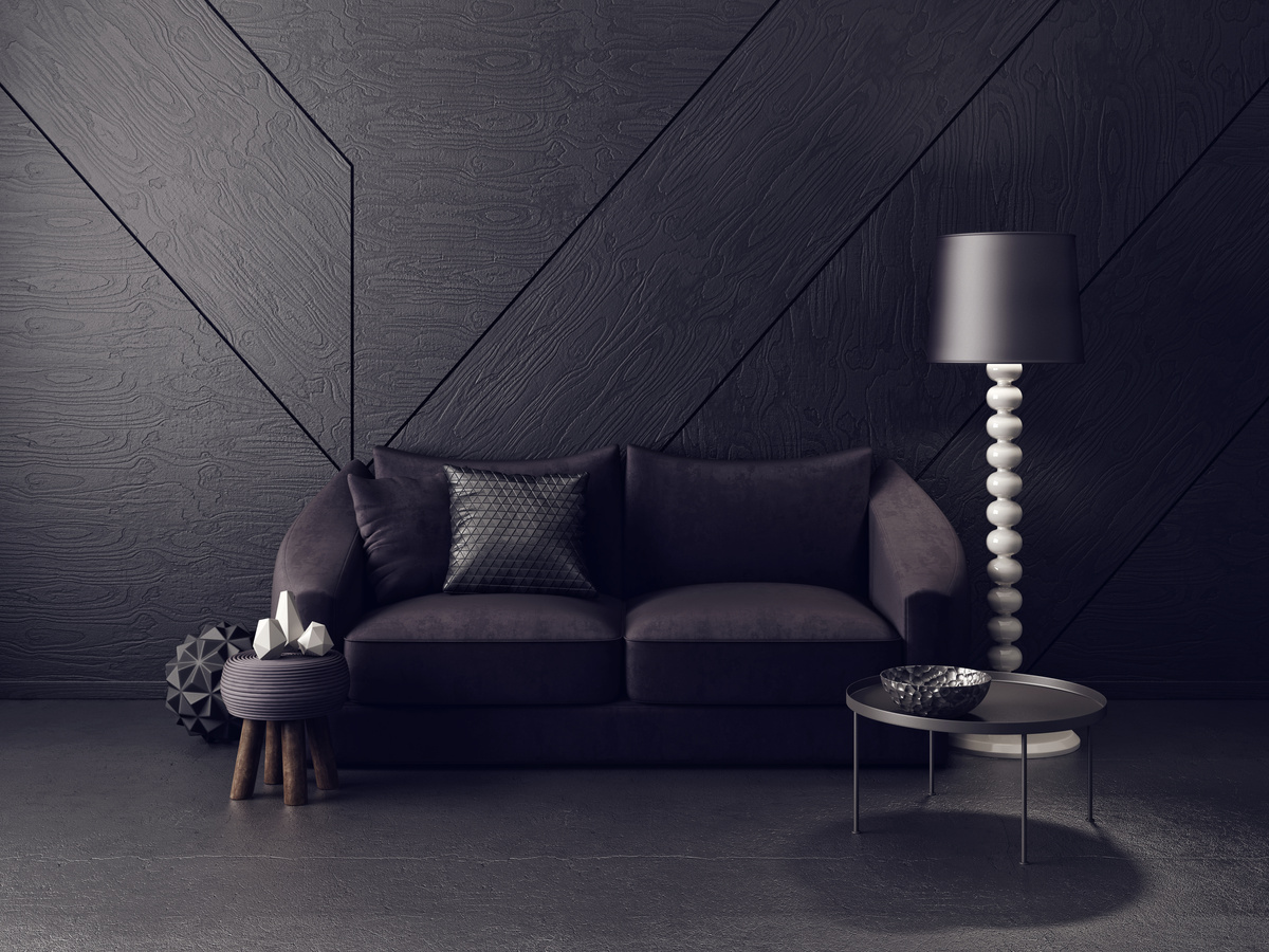 Dark and Masculine Feel of a Living Room